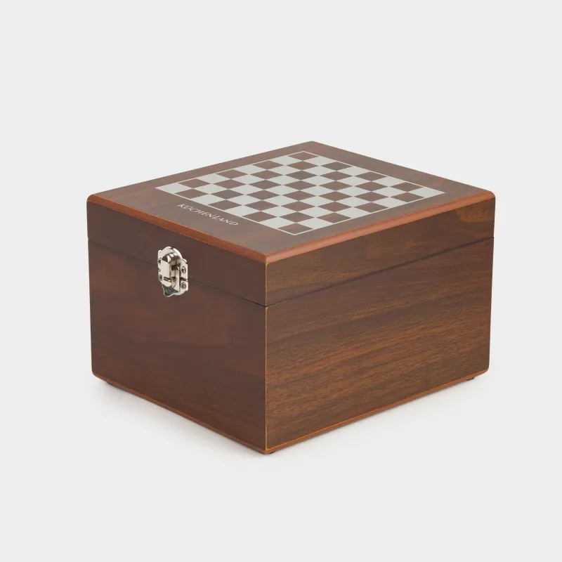 Набор для виски, 1 перс, 4 пр, в коробке, стакан/кубики/щипцы, стекло/мрамор, Шахматы, Sabal, image-5