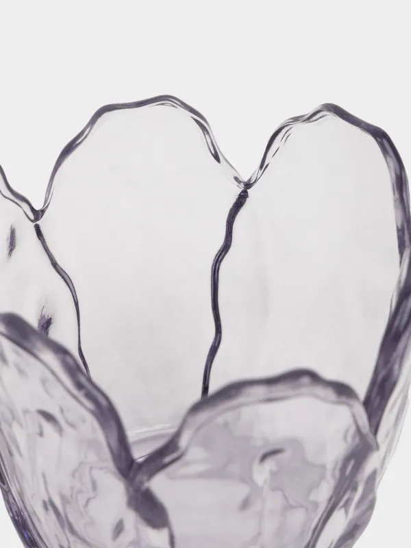 Подсвечник, 8x8 см, для чайной/тонкой свечи, стекло, фиолетовый, Тюльпан, Fleur color, image-3