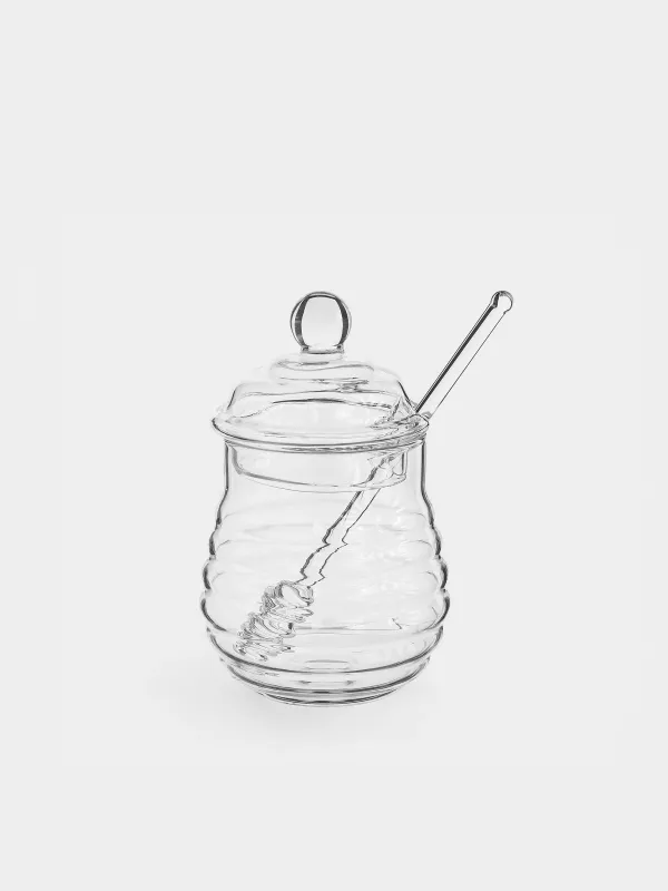 Банка для меда, 400 мл, с ложкой, Honey, image-0