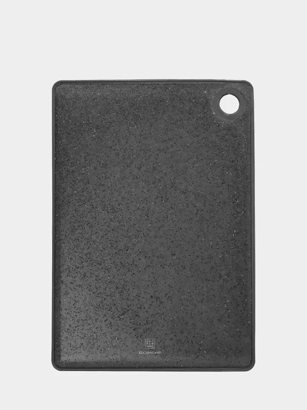 Доска разделочная, 27х21 см, пластик/резина, черный мрамор, Speck, image-0
