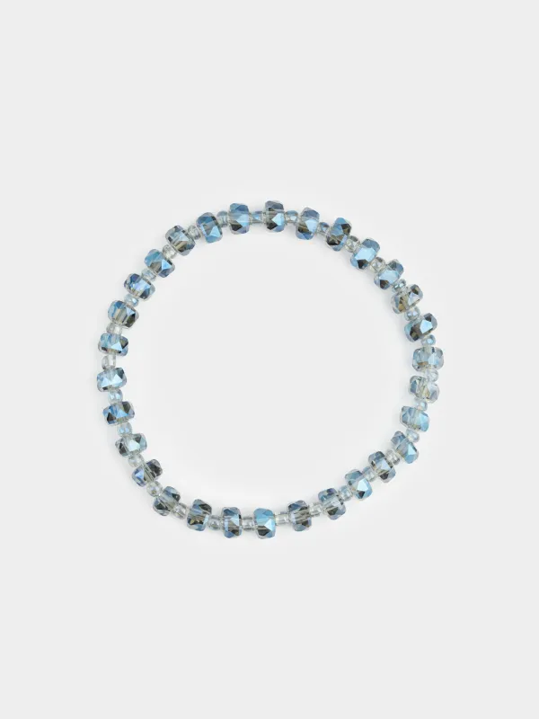 Набор браслетов, 18 см, 3 шт, стекло/пластик, цветной, Бусины, Pearl color, image-2