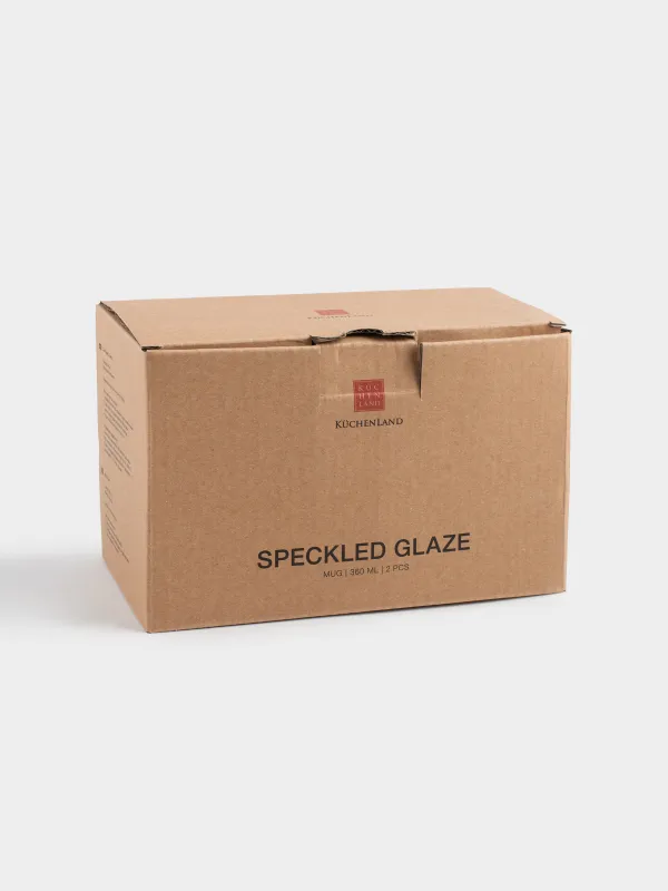 Кружка, 360 мл, 2 шт, керамика R, бежевая, в крапинку, Speckled glaze, image-8