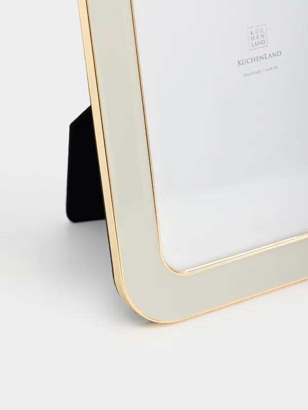 Фоторамка, 15х20 см, металл/стекло, бежево-золотистая, Fantastic gold, image-1