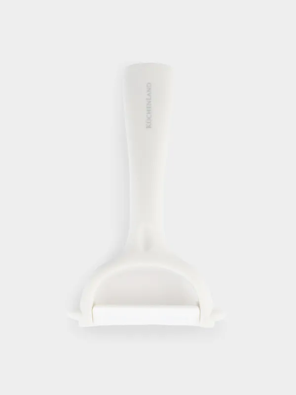 Овощечистка, 14 см, керамика/пластик, молочная, Regular, image-0