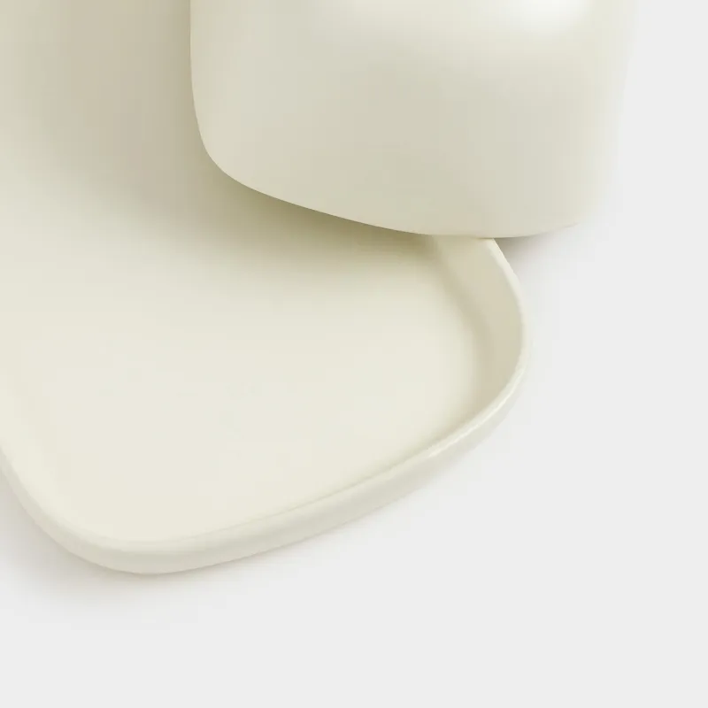 Масленка, 18 см, керамика, прямоугольная, бежевая, Laneri, image-1