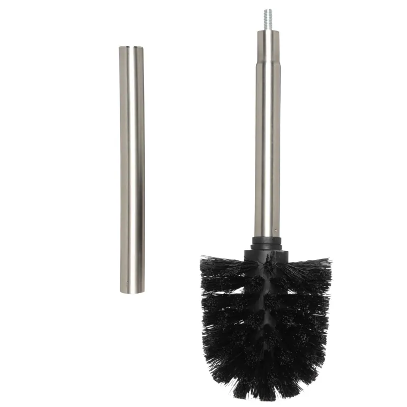 Ерш туалетный, 38 см, с автоматической подставкой, пластик/металл, черный, Total black, image-4