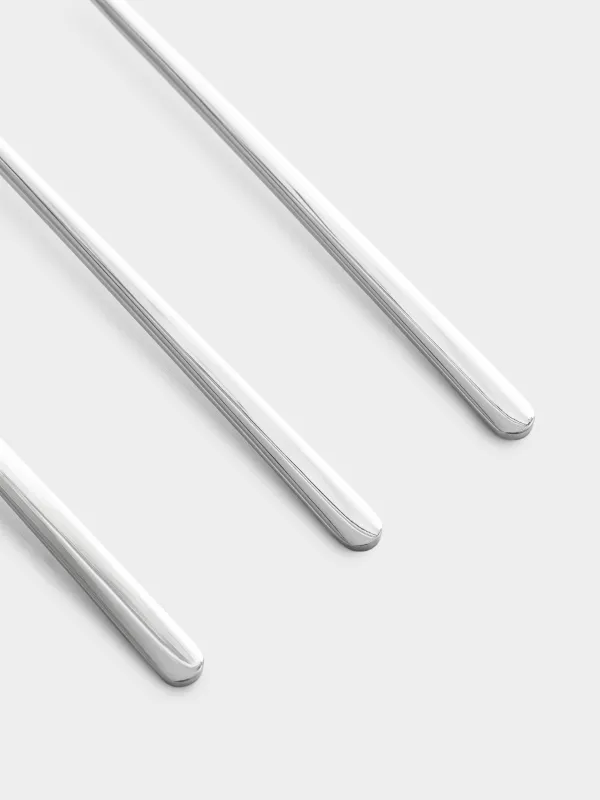 Ложка чайная, 6 шт, с длинной ручкой, сталь, Toscana, image-2