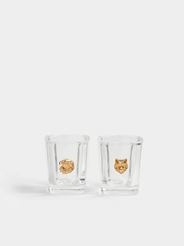 Набор стопок, 65 мл, 4 шт, в кейсе, золотистый, стекло/металл/дерево, Bar, image-3