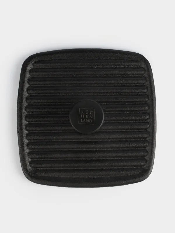Крышка-пресс для гриля, 23 см, чугун, квадратная, черная, Authentic, image-5