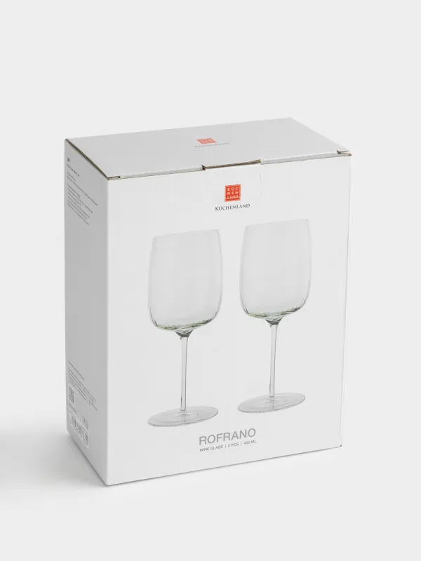 Бокал для вина, 400 мл, 2 шт, кристальное стекло, зеленый, Rofrano, image-4