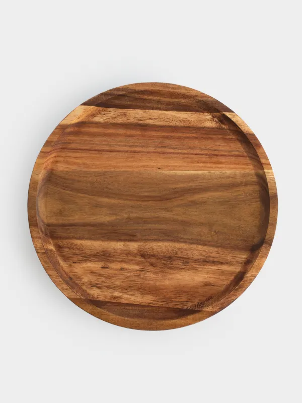 Блюдо, 28х2 см, на ножках, дерево, Noble tree, image-2