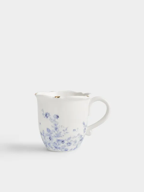 Кружка, 400 мл, фарфор P, бело-золотистая, Голубые цветы, Tradition Easter, image-0