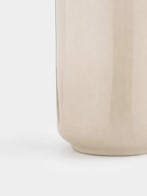 Ваза для цветов, 28 см, фарфор P, молочно-бежевая, Slight frost, image-2