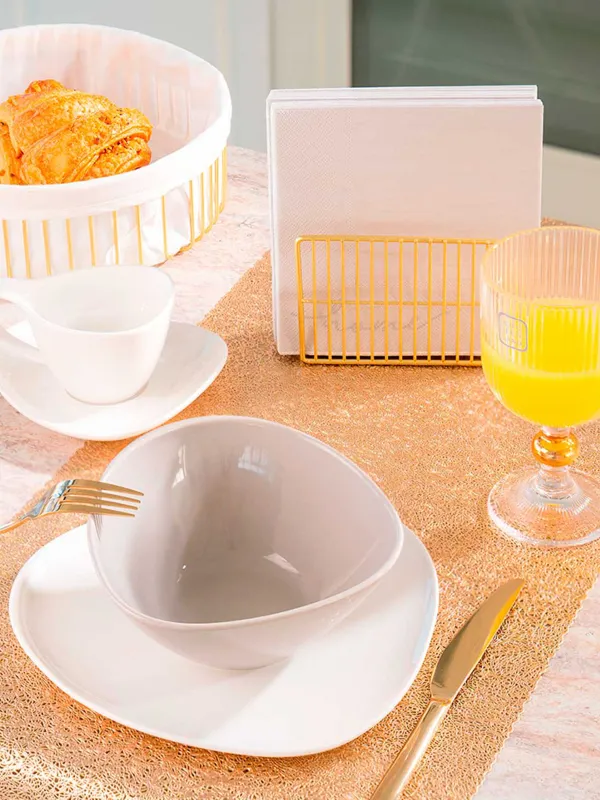 Салфетница, 13 см, металл, золотистая, Twist gold, image-4