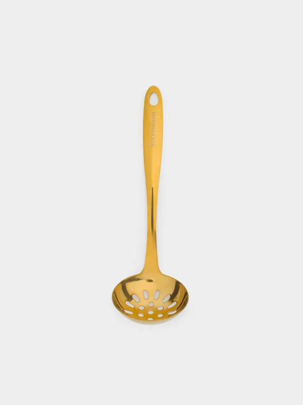 Шумовка, 24 см, сталь, золотистая, Palatial, image-0