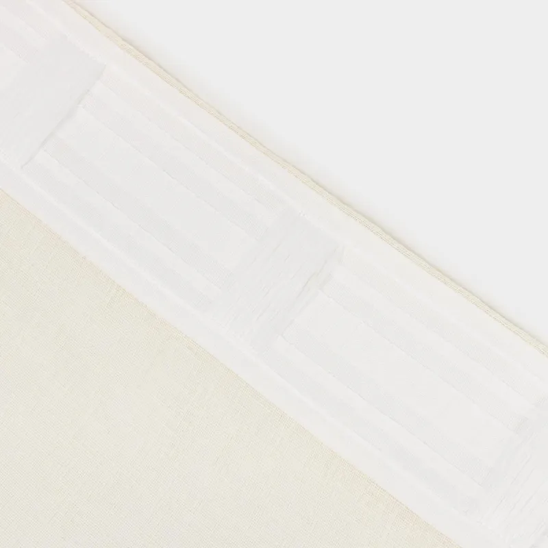 Тюль, 135х275 см, на ленте, белый, полиэстер, Stripe, image-4