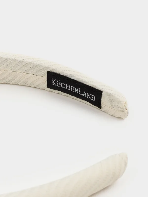 Ободок для волос, 14х16 см, полиэстер/пластик, бежевый, Линии, Basic, image-3