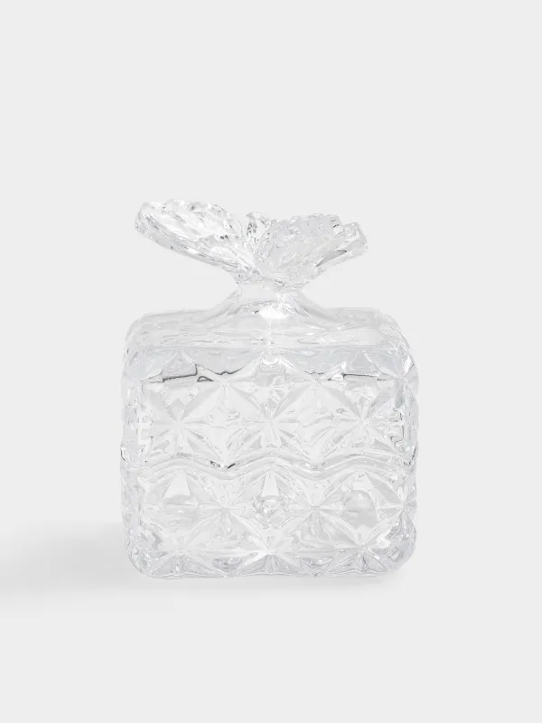 Емкость для хранения, 8х10 см, 100 мл, стекло Р, Бабочка, Butterfly, image-0