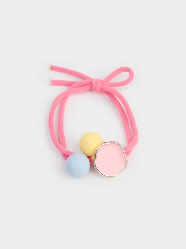 Резинка для волос, 5 см, детская, пластик/полиэстер, цветная, Gracile, image-0