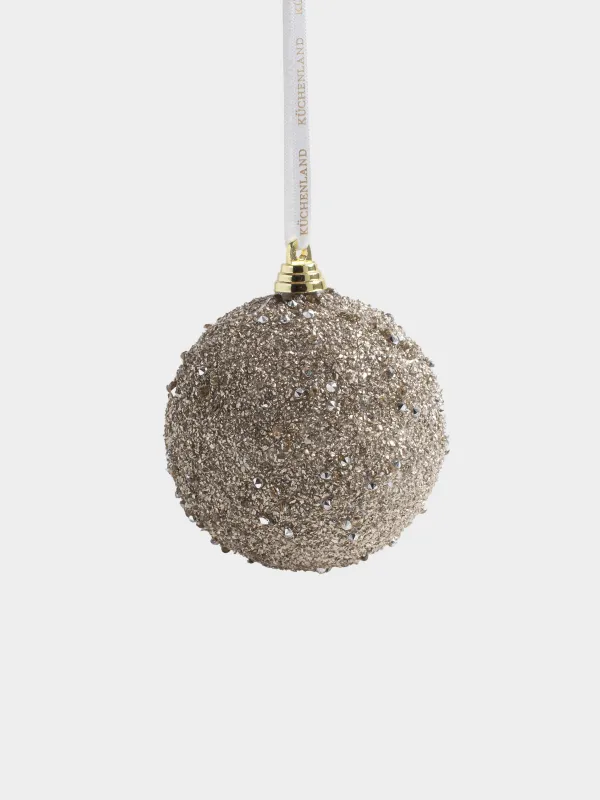 Игрушка елочная, 8 см, Шар с блестками, Ball sparkle, image-1