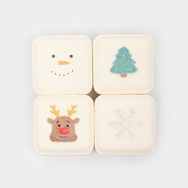 Бомбочка для ванны, 270 гр, 4 шт, в коробке, Кокос и белый шоколад, Body spa