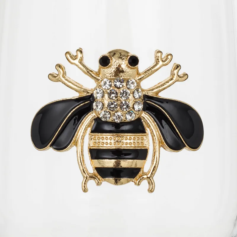 Стакан для виски, 10 см, 450 мл, стекло/металл, Шмель, Lux elements, image-4