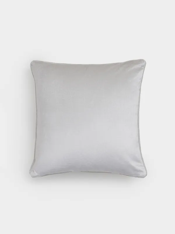 Подушка декоративная, 50х50 см, вельвет/бисер, бежевая, Ветви, Print, image-1