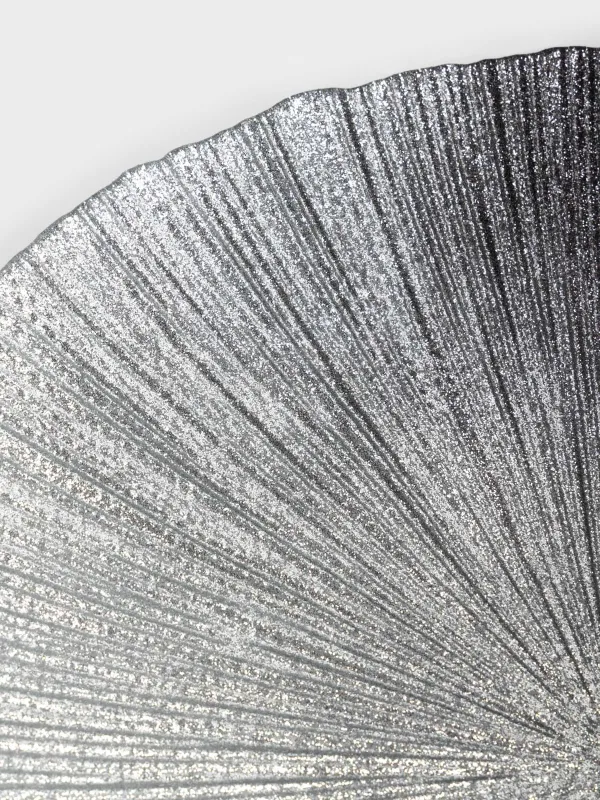 Тарелка обеденная, 28 см, стекло, серебристо-серая, Angle, image-3