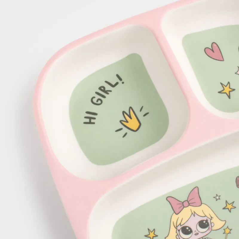 Тарелка обеденная, 18 см, 3 отделения, Девочки в платьях, Sweet loli, image-4