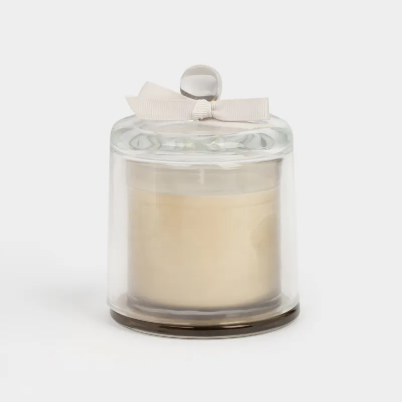 Свеча ароматическая, 11 см, в подсвечнике, с крышкой, стекло, Sandalwood meditation, Esthetic