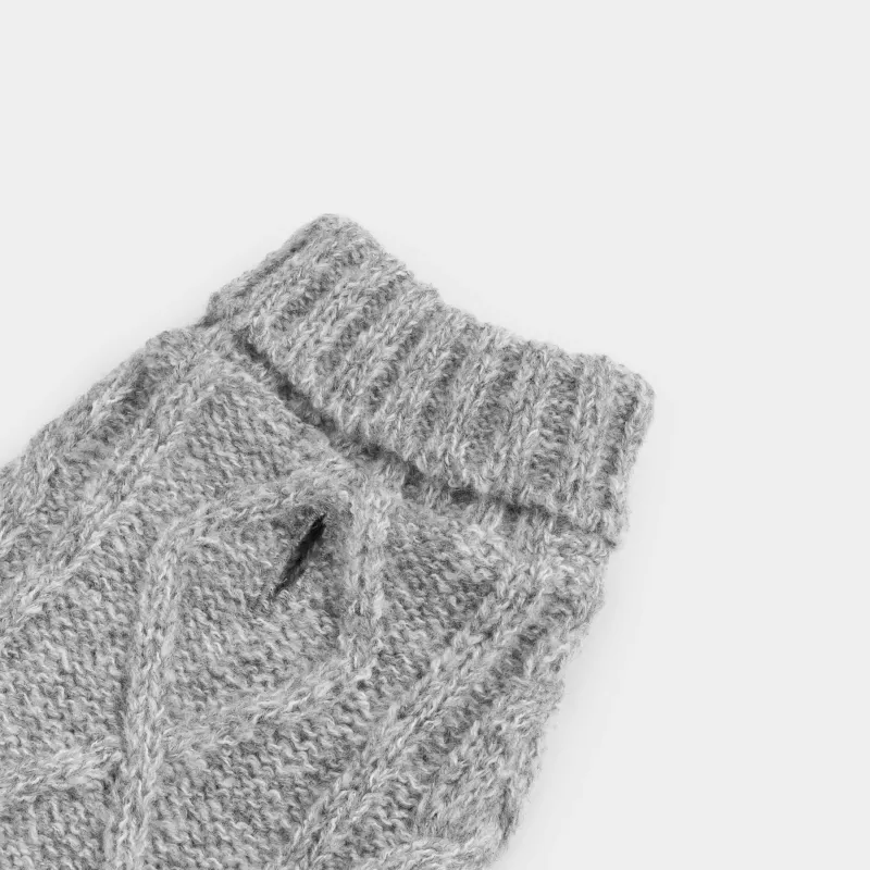 Свитер для животных,  с держателями для лап, полиэстер, серый, Косы, Fashion pet, image-1