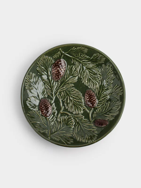 Блюдо глубокое, 27х5 см, Шишки на еловых ветках, Forest whispers, image-1