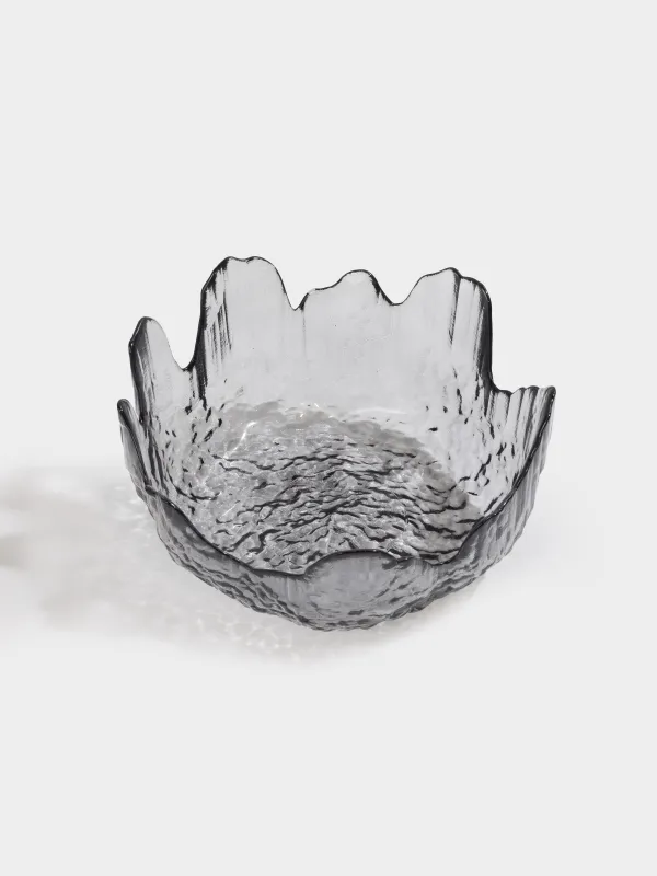 Салатник, 18х7 см, 700 мл, стекло, серый, Nautilus color, image-1