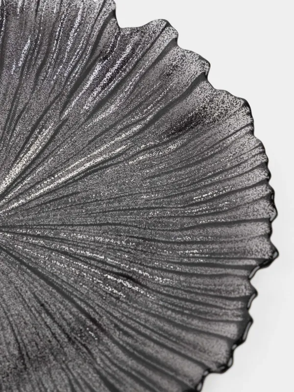 Тарелка закусочная, 21 см, стекло Р, серая, Verge, image-2