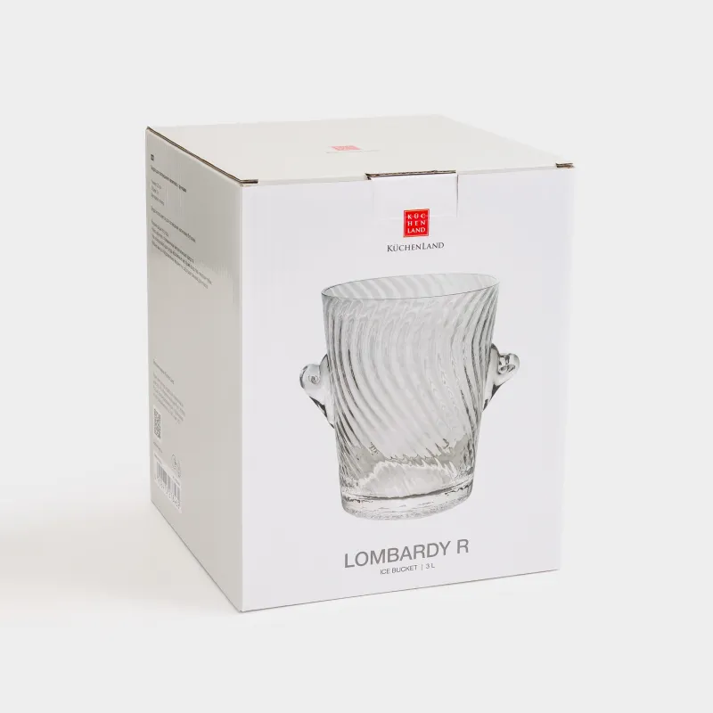 Ведро для охлаждения напитков, 20 см, с ручками, стекло, Lombardy R, image-3