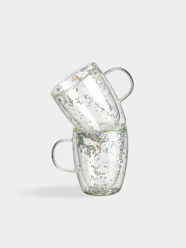 Кружка, 290 мл, 2 шт, с блестками, Air sparkly, image-1