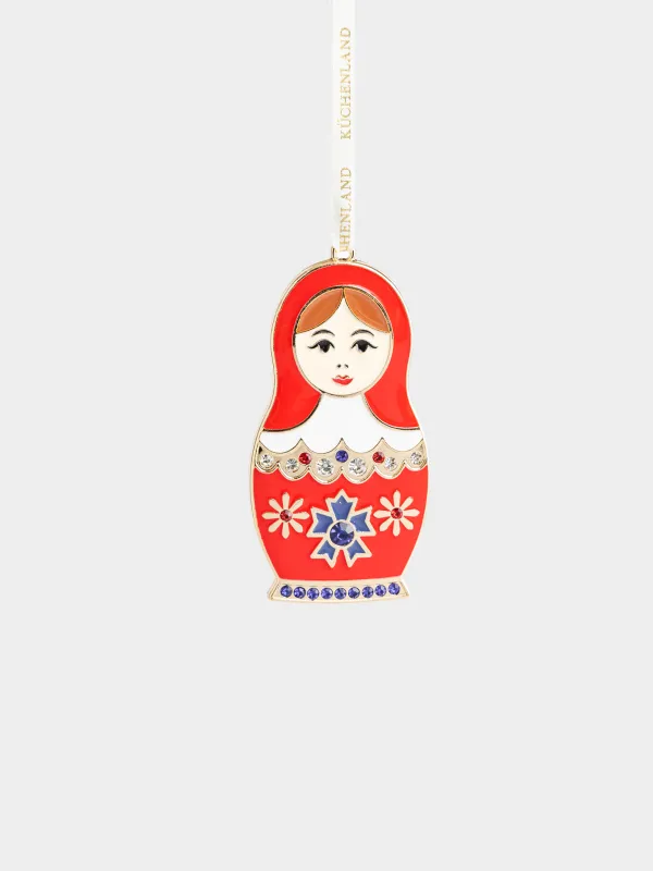 Игрушка елочная, 8 см, Матрешка, Figure christmas, image-0