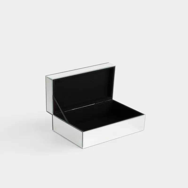 Шкатулка для украшений, 20х14 см, стекло, зеркальная, Гортензия, Glossy, image-4