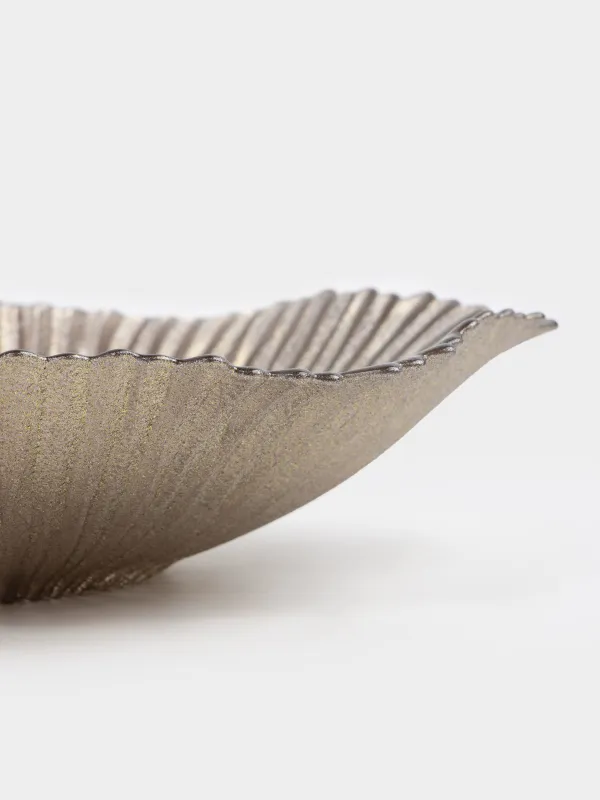 Ваза для фруктов, 32х7 см, стекло Р, коричневая, Verge, image-3