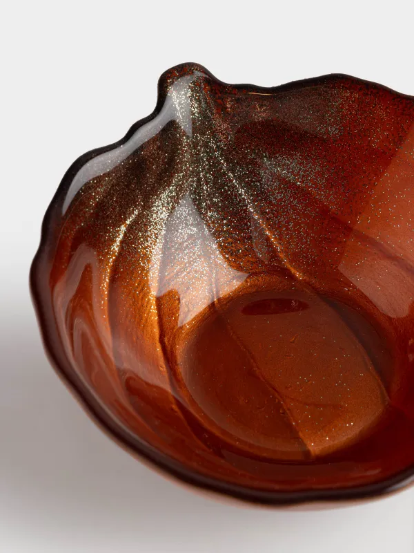 Пиала, 12х5 см, 200 мл, стекло, оранжево-зеленая, Тыква, Pumpkin, image-1