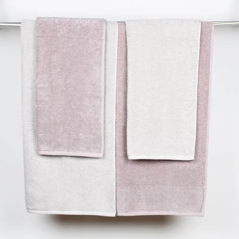 Комплект полотенец, 50х90/70х140 см, 4 шт, хлопок, лиловый/светло-серый, Terry cotton, image-1