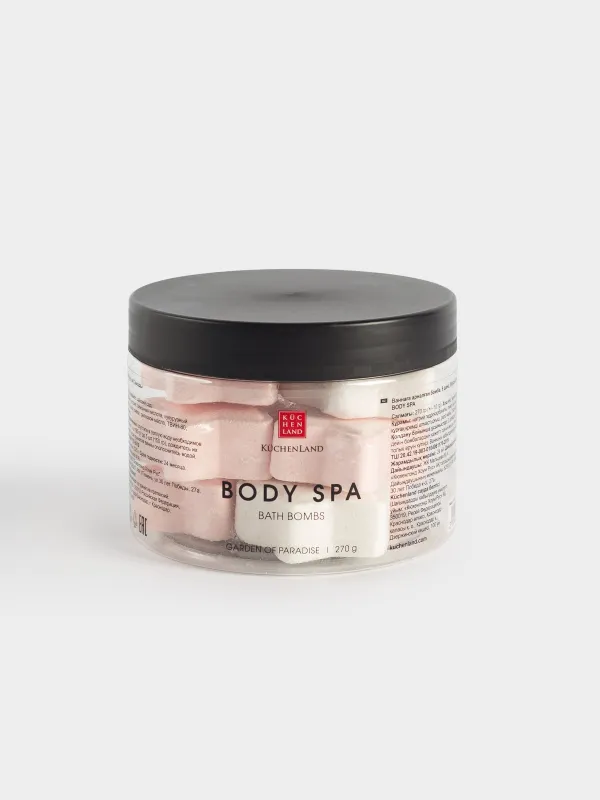 Бомбочка для ванны, 270 гр, 9 шт, в банке для хранения, Райский сад, Звезды, Body spa, image-0