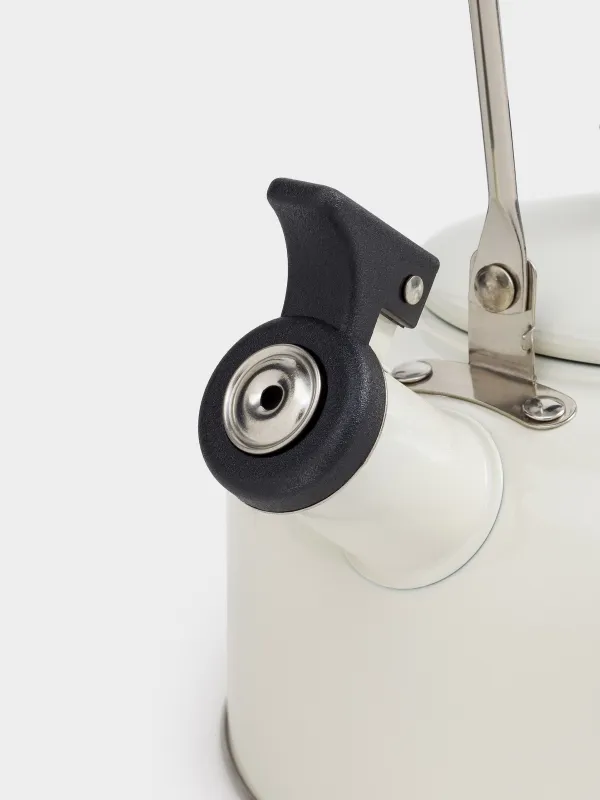 Чайник, 2,7 л, со свистком, сталь, молочный, Nostalgia, image-4