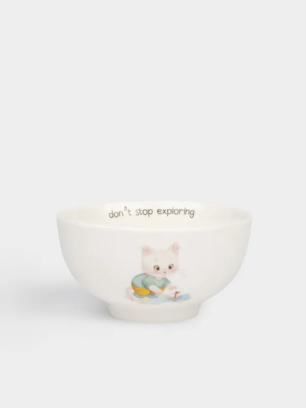 Тарелка суповая, 12х6 см, Кот с корабликом, Ideas life, image-0