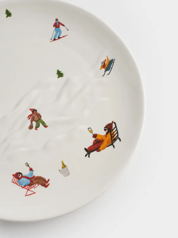 Блюдо, 24 см, Зимние каникулы, Skiers, image-2