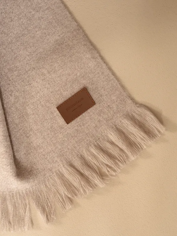 Плед, 130х170 см, с бахромой, полиэстер, светло-коричневый, Neutral, image-5