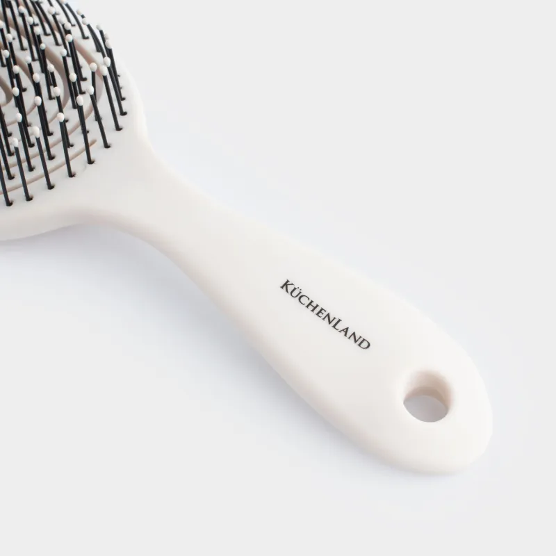 Расческа массажная для волос, 23 см, пластик, бежевая, Zipo, image-3