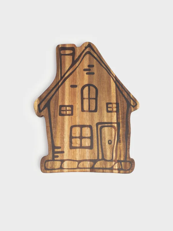 Доска разделочная, 30х24 см, дерево, прямоугольная, Дом, Noble tree, image-0