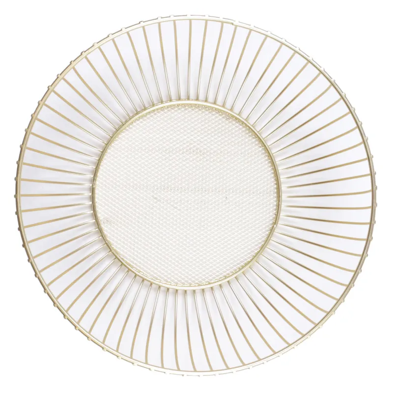 Корзина для фруктов, 25 см, металл, золотистая, Twist gold, image-1