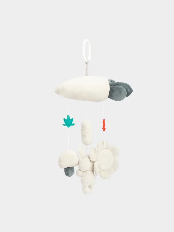 Игрушка, 40х27 см, развивающая, подвесная, полиэстер, серая, Морковка, Cradle, image-4